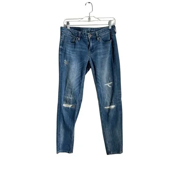 White House Black Market Jeans Womens The Girlfriend Soft Denim Light Distressed - Picture 3 of 12